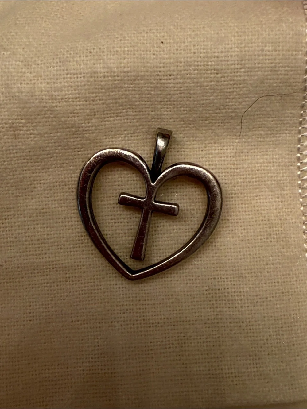 James Avery Sterling Silver Heart-and-Cross Pendant - Silver
